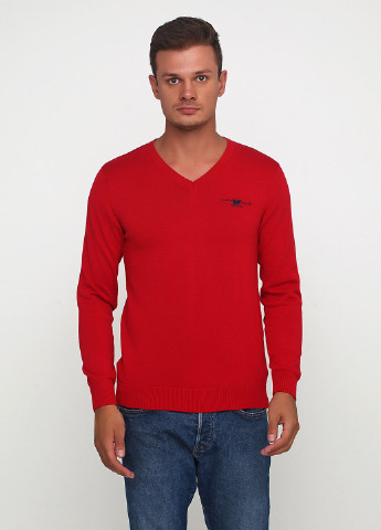 Красный демисезонный пуловер пуловер Harvey Miller
