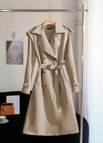 Плащ SHEIN на гудзиках демісезон (333529889)