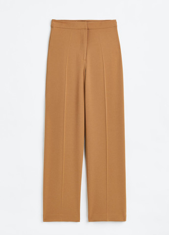 Темно-бежевые кэжуал демисезонные классические брюки H&M