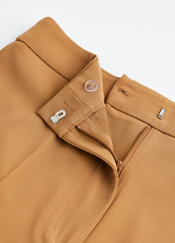 Темно-бежевые кэжуал демисезонные классические брюки H&M