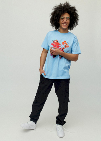 Блакитна футболка чоловіча YAPPI