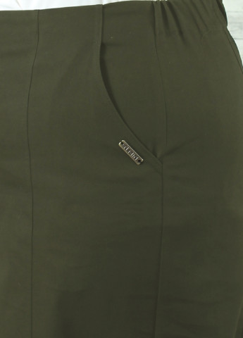 Оливковая (хаки) джинсовая однотонная юбка Nadin карандаш
