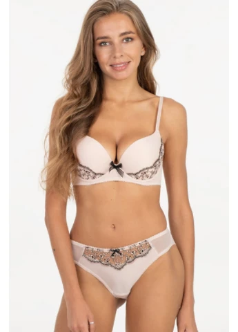 Пудровый бюстгальтер push-up пион magic look 2 3062 Kleo