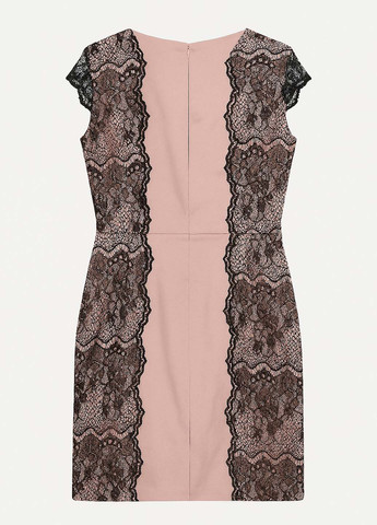 Блідо-рожева святковий, кежуал сукня футляр Sassofono колор блок