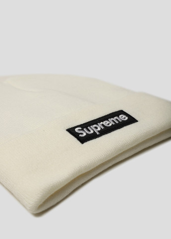 Белая шапка бини с логотипом Supreme Spain (251905365)