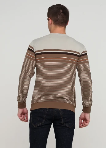 Лонгслів Trendy смужка коричневий кежуали