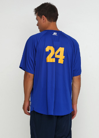 Светло-синяя летняя футболка с коротким рукавом Russell