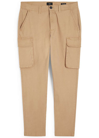 Бежевые кэжуал демисезонные карго брюки C&A