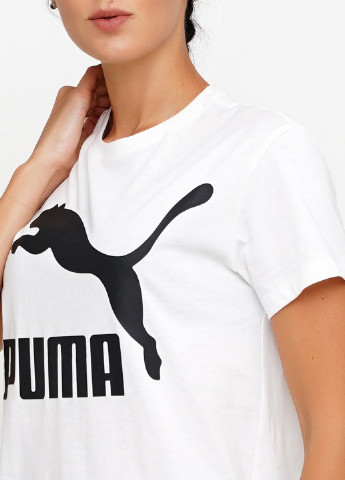 Белая летняя футболка Puma