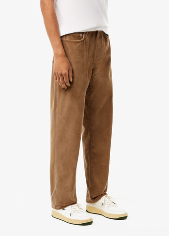 Коричневые кэжуал демисезонные прямые брюки Lacoste