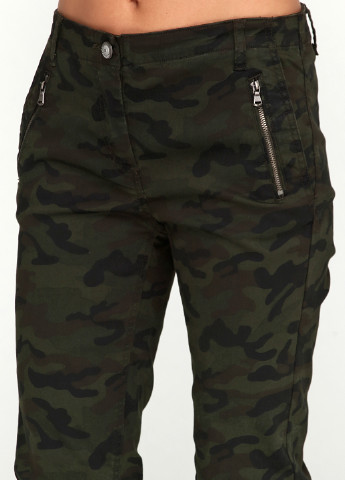 Темно-зеленые кэжуал демисезонные прямые брюки Brandtex Collection