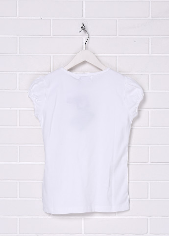 Белая летняя футболка с коротким рукавом Simonetta Jeans