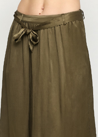 Оливковая кэжуал однотонная юбка Minus со средней талией