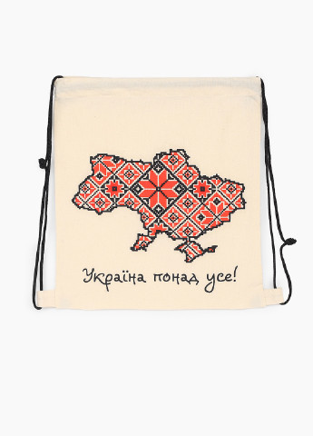 Эко-сумка патриотическая No Brand украинская символика белая повседневная