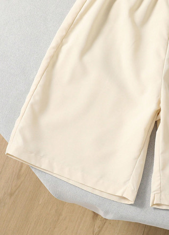 Світло-бежевий літній костюм (піджак, шорти) з шортами SHEIN