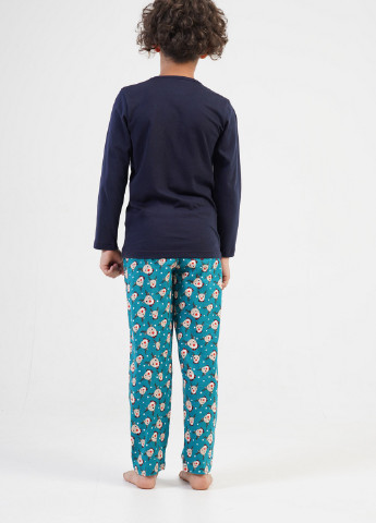 Синяя всесезон комплект (лонгслив, штаны) лонгслив + брюки Vienetta
