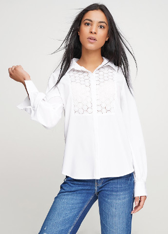 Белая демисезонная блуза Jhiva