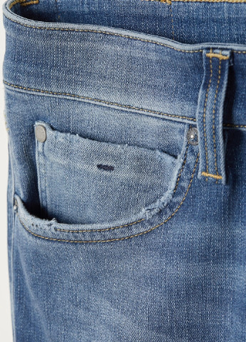 Синие демисезонные зауженные, скинни джинсы H&M