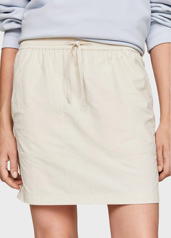 Бежевая кэжуал однотонная юбка Tommy Jeans