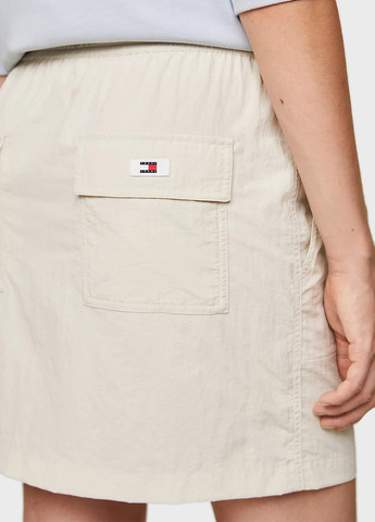 Бежевая кэжуал однотонная юбка Tommy Jeans