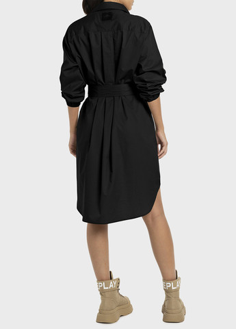 Черное кэжуал платье Replay однотонное