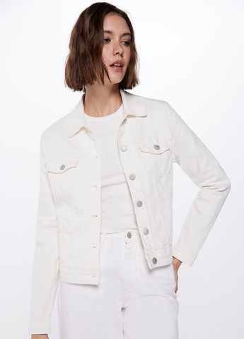 Біла демісезонна куртка куртка-піджак Springfield