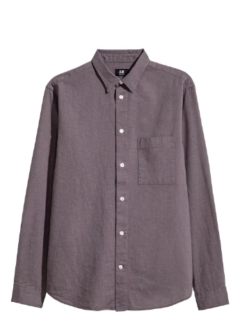 Светло-фиолетовая рубашка H&M