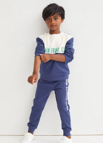 Штани демісезон,синій з принтом, H&M (254866078)