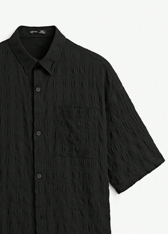 Чорний літній костюм (сорочка, шорти) з шортами SHEIN