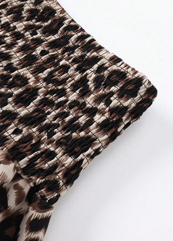 Разноцветная кэжуал леопардовая юбка SHEIN