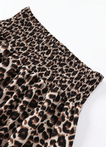 Разноцветная кэжуал леопардовая юбка SHEIN