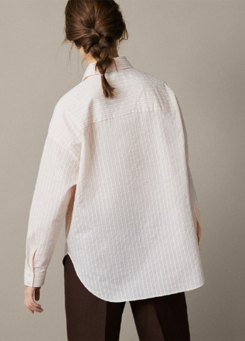 Персиковая демисезонная блуза Massimo Dutti