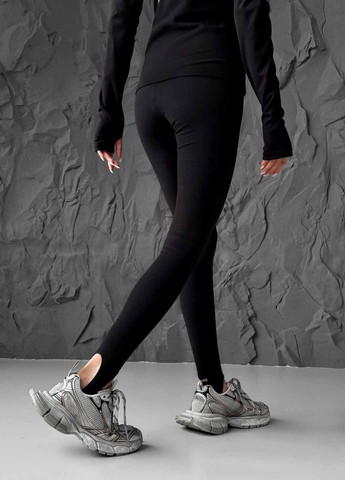 Черные демисезонные леггинсы Fashion