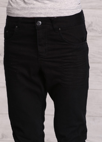 Черные демисезонные зауженные джинсы Fresh