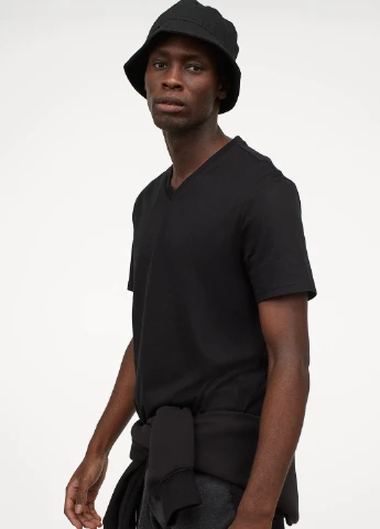 Черная футболка regular fit H&M