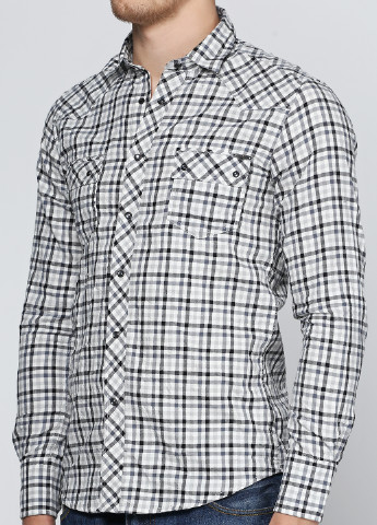 Белая кэжуал рубашка в клетку Antony Morato с длинным рукавом