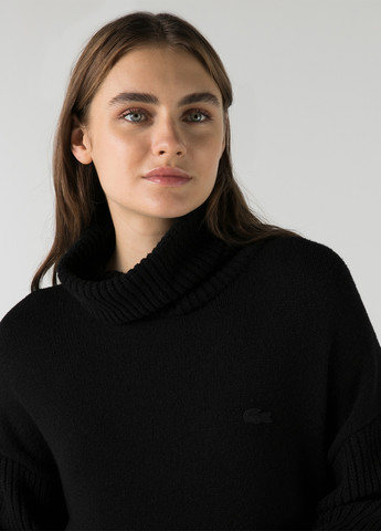 Черный демисезонный свитер Lacoste