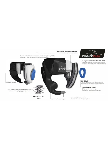 Боксерский шлем турнирный (PP-3045) S PowerPlay (254051525)