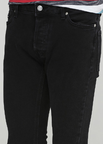 Черные демисезонные со средней талией джинсы Topman