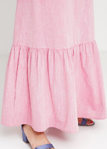Розовое кэжуал платье Jhiva в полоску