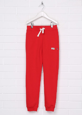 Красные спортивные демисезонные зауженные брюки Jack & Jones