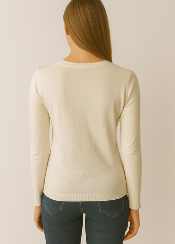 Молочный демисезонный пуловер пуловер Sassofono