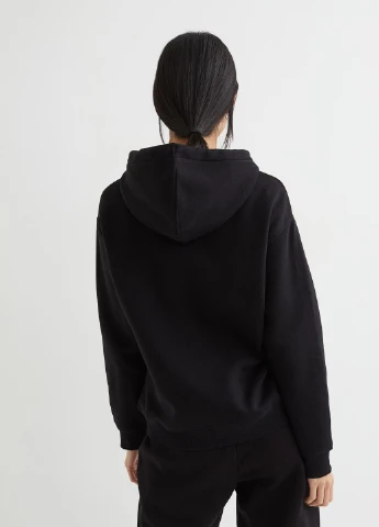 Худі фліс,чорний, H&M Basic (254769968)