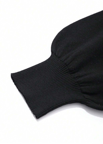 Чорна кежуал сукня годе SHEIN однотонна