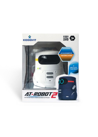 Интерактивная игрушка Умный робот с сенсорным управлением и обучающими карт белый (AT002-01-UKR) AT-Robot (254072568)