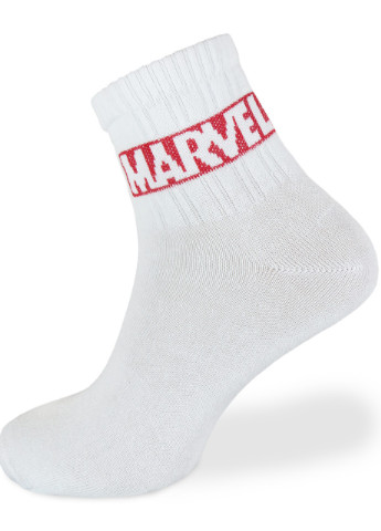 Подарунковий жіночий набір. Футболка біла з принтом "Marvel", шкарпетки з принтом "Marvel" Maybel - (252655221)