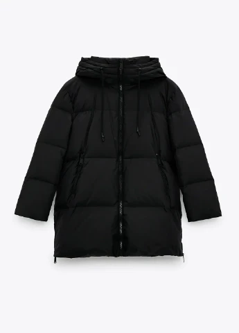 Чорна зимня куртка Zara