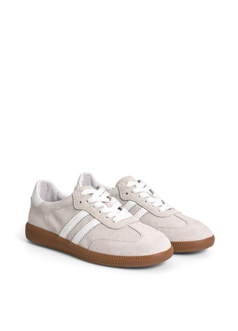 Серо-бежевые кеды Respect