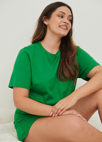 Зеленая кэжуал футболка NA-KD