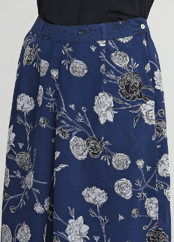Синее кэжуал юбки Uttam Boutique с цветочным принтом